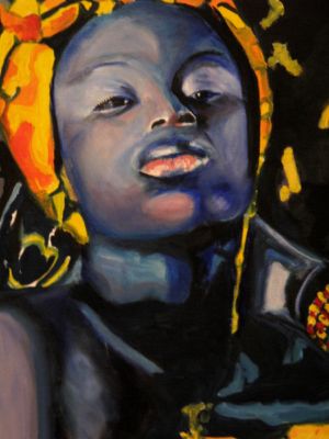 Chérie noire ( black darling) 40x50 cm oil on canvas