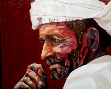 "Cheik" (The Sheikh) 40x50cm   oil on canvas