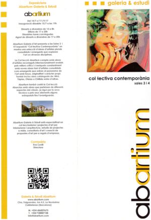 Booklet published on the occasion of the exhibition Collectiva Contemporania Abartium Barcelona 2017