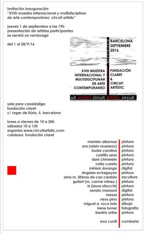 18 éme Muestra Internacional de Arte  Contemporeano - Fundacion Claret Barcelone (Espagne) 09 2016
