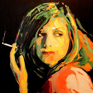 "Je t'ignore" ( I ignore you) 100x100cm   oil on canvas