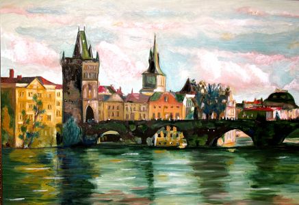 Le pont de la Tour (The bridge of the tower) 80x100cm  oil on canvas