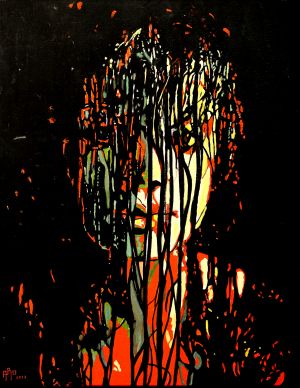  "Prison capillaire" (Hairs jail) 80x100cm  oil on canvas